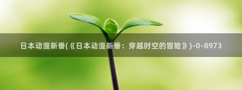 大尺度动漫：日本动漫新番(《日本动漫新番：穿越时空的冒险》)